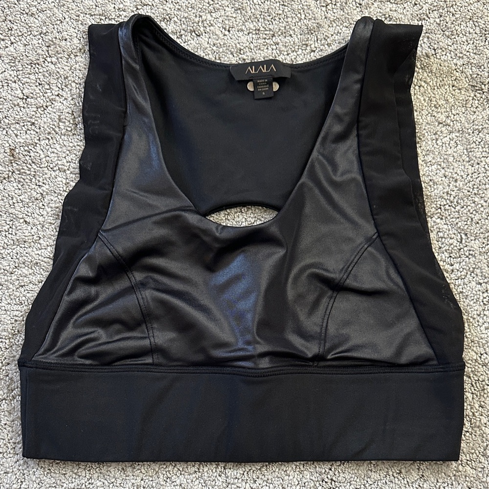 Alala Black Cutout Sports Bra